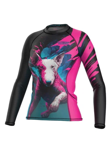 Koszulka Sportowa Rashguard MMA EXTREME HOBBY VIVID BULL TERRIER czarna