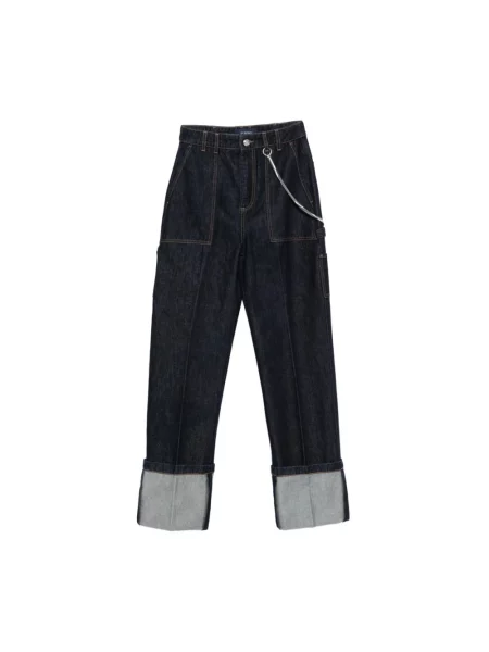 Szerokie jeansy Sportmax niebieskie