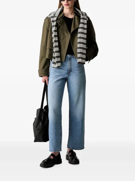 Decupat pantaloni scurți din denim Levi's® zdrențuiți cu talie înaltă albastru