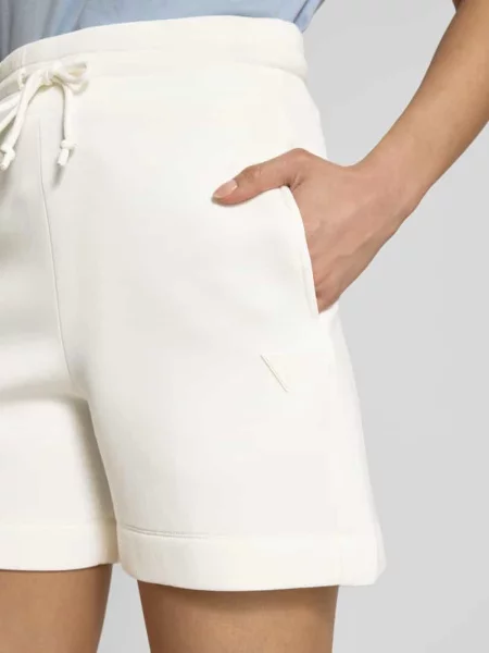 Guess szorty beżowy gładkie high waist białe