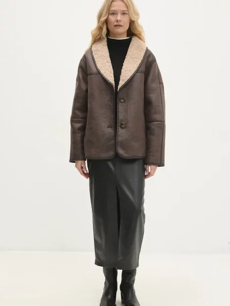 Answear Lab geaca femei de tranzitie oversize bej