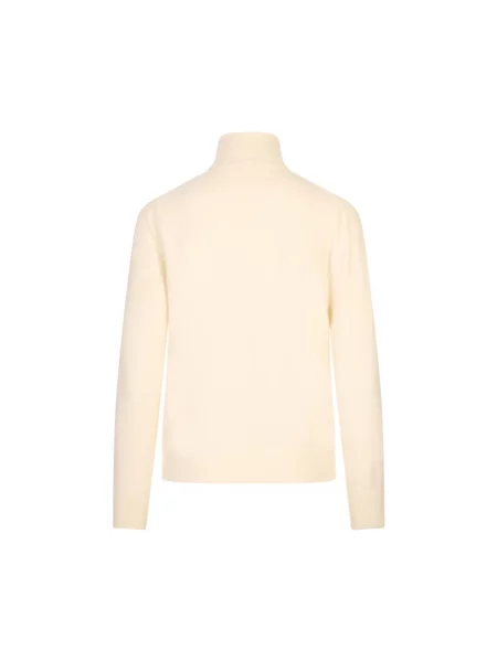 Sweter z golfem Jil Sander do golfa biały