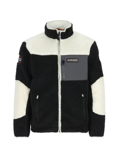 Geacă Napapijri din fleece negru