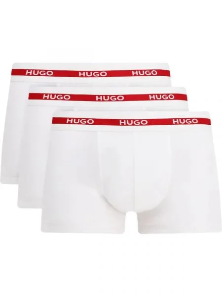 Hugo Bodywear Chiloți boxer TRUNK TRIPLET PLANET alb