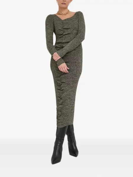Rochie midi Notes Du Nord până la genunchi de costum verde