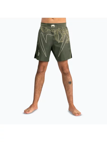 Pantaloni scurți de antrenament pentru bărbați Venum Serpenti Fight khaki/bronze/ivory