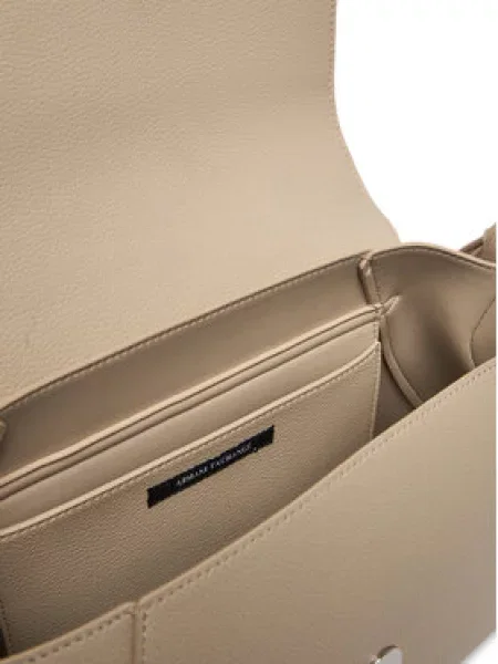 Armani Exchange crossbody torba za žene od imitacije kože bež