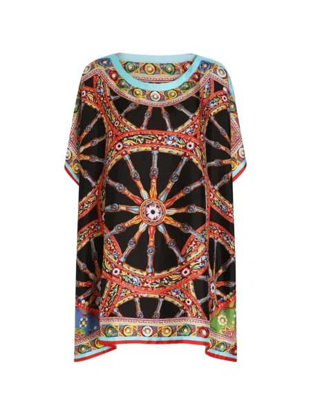 Rochie Dolce & Gabbana cu imagine din țesătură twill negru