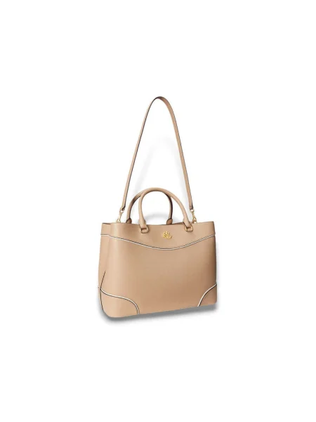 Shopper kabelka Lauren Ralph Lauren béžová
