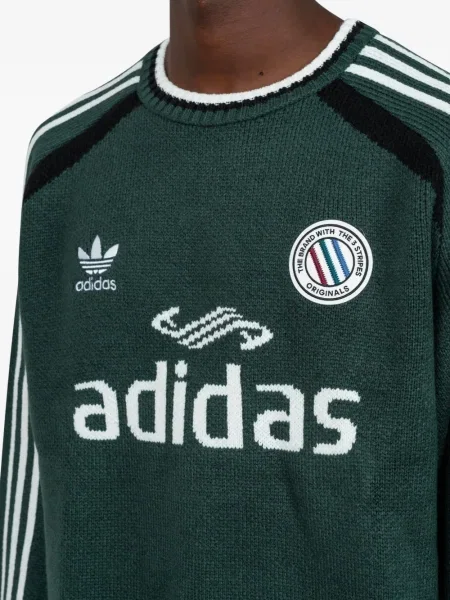 Sneakerși Adidas Copa cu dungi din piele negru