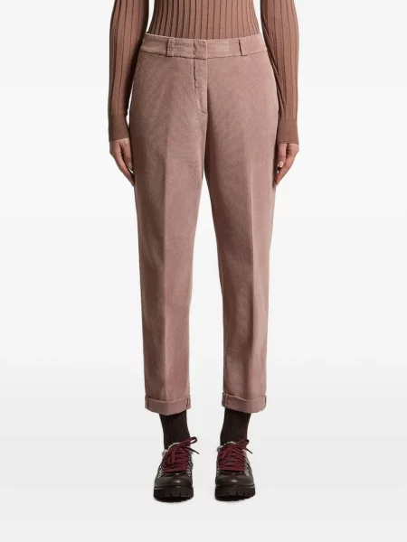 Decupat pantaloni Peserico de catifea cord maro