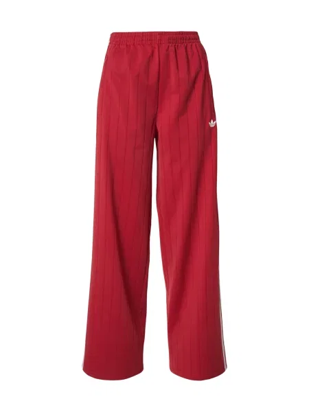 ADIDAS ORIGINALS Pantaloni PINSTRIPE FIREBIRD LOOSE roşu închis alb