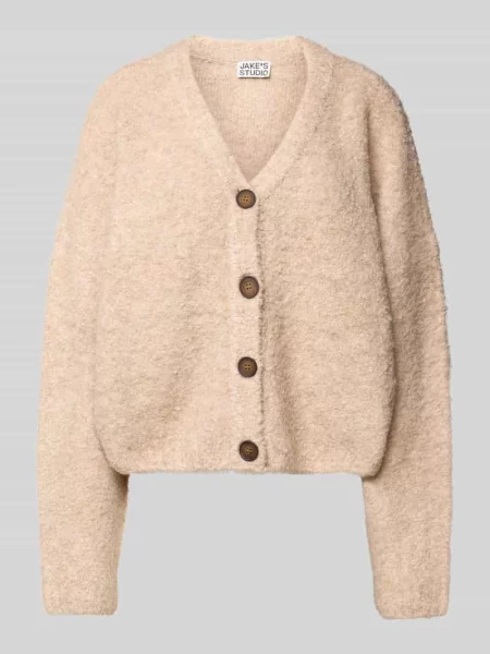 Kardigan rozpinany w imitacji bouclé z dodatkiem wełny Jake*s Studio Woman
