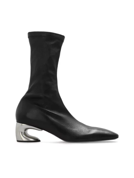 Botki Jil Sander skórzane czarne