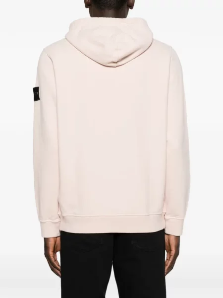 Суичър с качулка Stone Island камъни с връзки розово