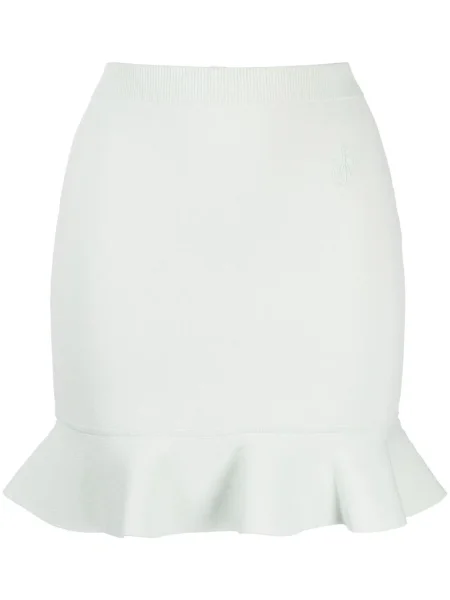 Fustă Jw Anderson cu broderie tricotate verde