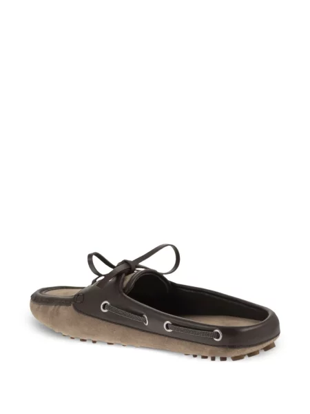 Mules Brunello Cucinelli σουέντ καφέ