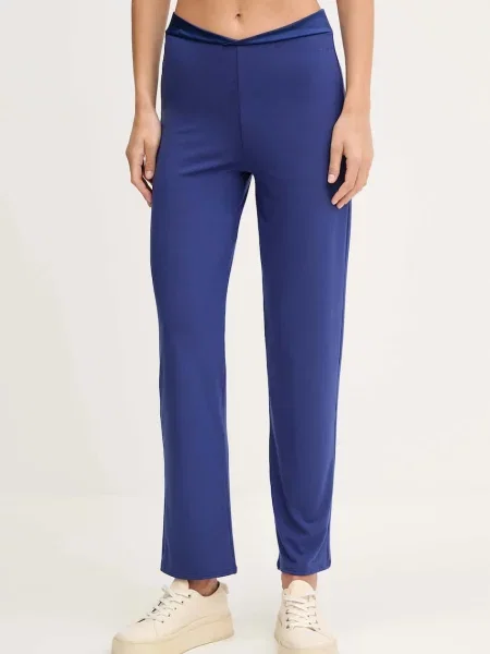 BOSS spodnie dresowe gładkie fioletowy