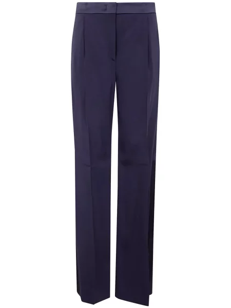 Pantaloni Alberta Ferretti din satin albastru