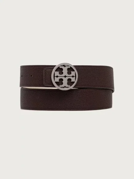 Tory Burch curea pentru femei din piele Miller maro