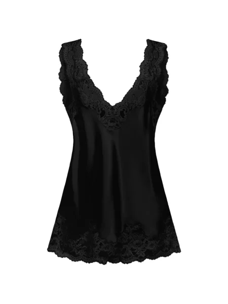 Top Rabanne de mătase negru