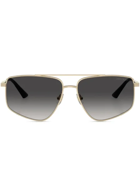 Ochelari de soare Jimmy Choo Eyewear cu imprimeu geometric auriu
