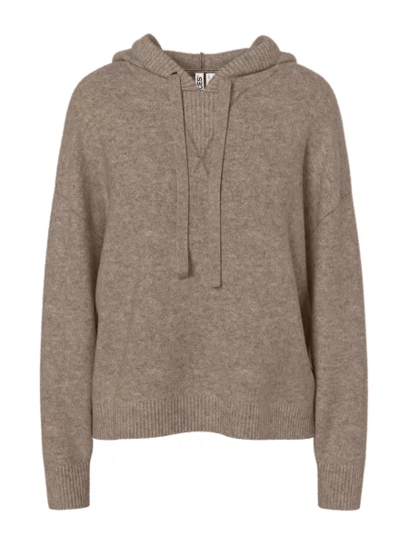 PIECES Pulover PCMALOU taupe gri