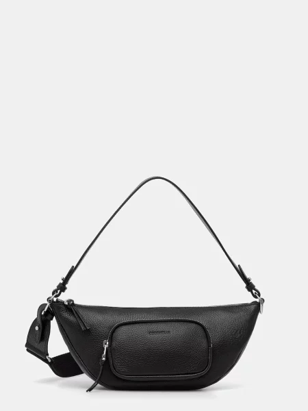 Coccinelle geantă crossbody pentru femei din piele negru