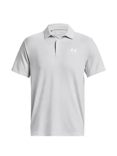 Tricou polo Under Armour cu dungi gri