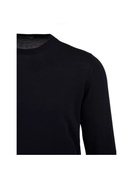 Bluza nierozpinana Drumohr wełniana z okrągłym dekoltem niebieska