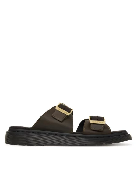 Klapki Dr. Martens brązowe