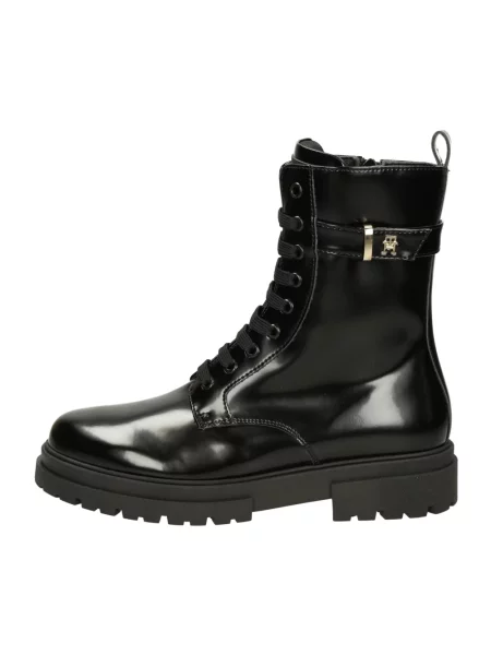 Botki Tommy Hilfiger skórzane czarne