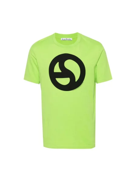 Koszulka Acne Studios z logo zielona
