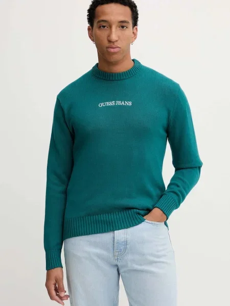 Пуловер Guess Jeans сиво