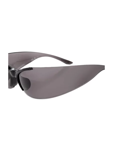 Lniane okulary przeciwsłoneczne Balenciaga czarne