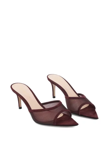 Papuci tip mules Gianvito Rossi din piele roșu