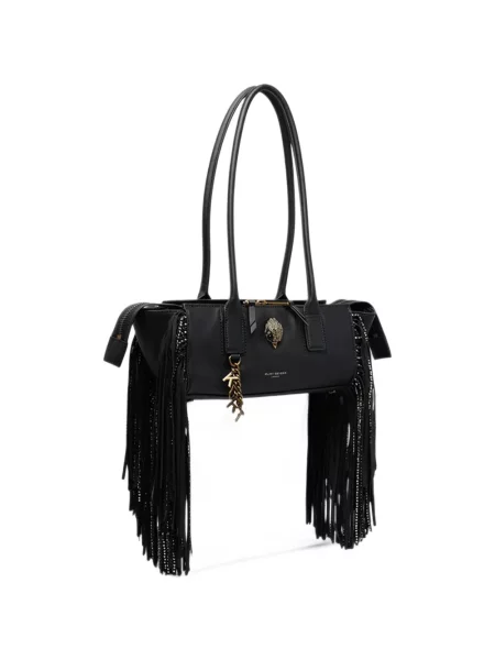 Чанта Kurt Geiger London с ресни черно