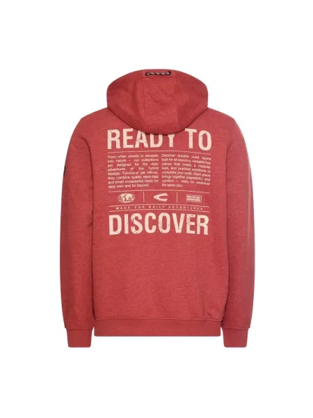 Bluza z kapturem Camel Active z kapturem czerwona
