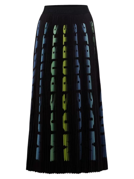 Marc Cain Fustă albastru deschis / metalic / verde mentă / verde deschis gri