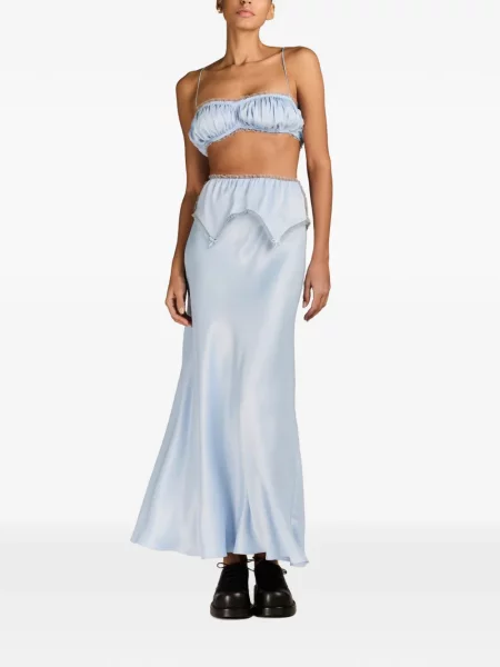 Fusta maxi Mark-off din satin albastru