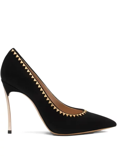 Pantofi cu toc Casadei cu tepi negru