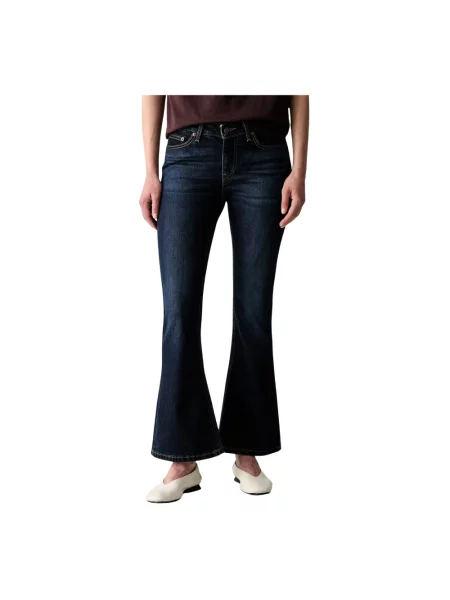 Levi's jeansy bootcut LOW SLIM BOOT niebieskie