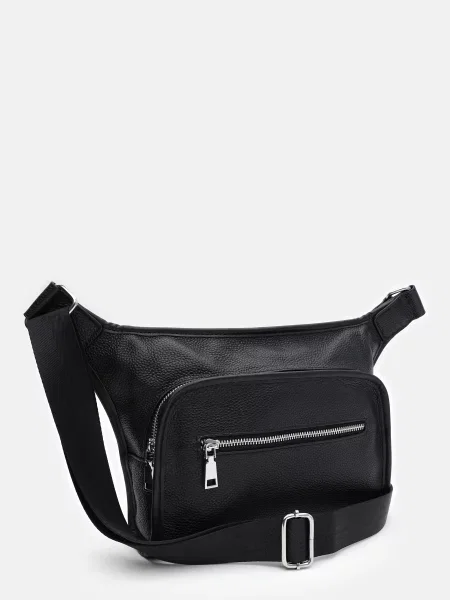 Кожаная сумка Borsa Leather черная