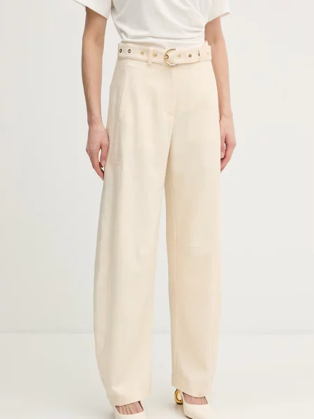 Pinko pantaloni de damă alb