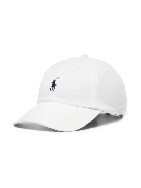 Șapcă Polo Ralph Lauren cu broderie clasică alb