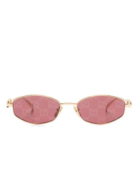 Ochelari de soare Gucci Eyewear cu imprimeu geometric auriu