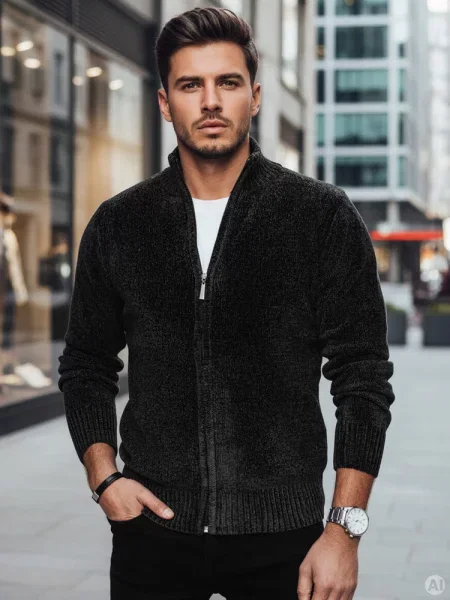 Sweter rozpinany Dstreet czarny