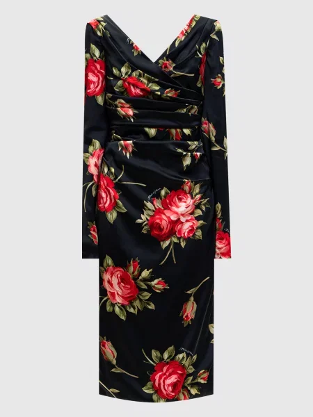 Платье Dolce&gabbana с принтом черное