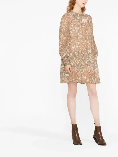 Gėlėtas raštuotas suknele Ulla Johnson oranžinė