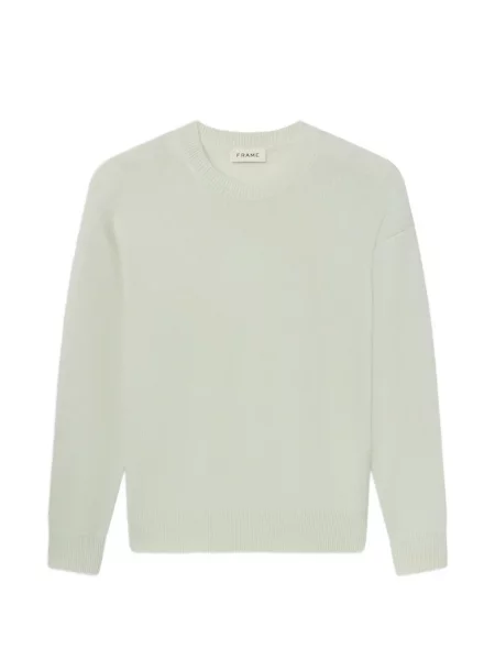 Pulover Frame cu decolteu rotund verde